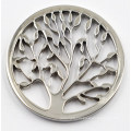 New Design Side Open Locket with Tree of Life Coin for Necklace Pendant